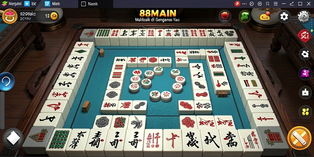 Tampilan gameplay Mahjong yang menarik dan menantang.