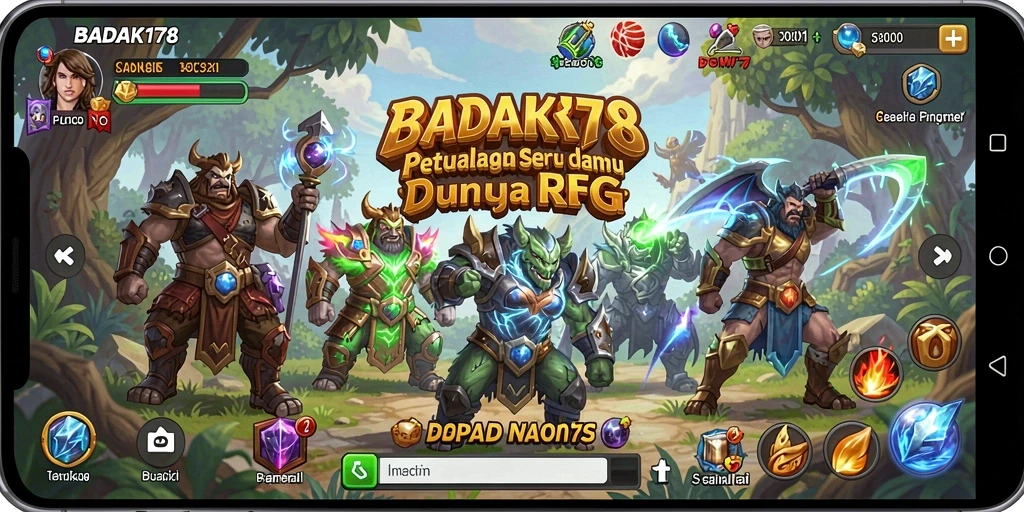 Tangkapan layar gameplay BADAK178 yang menunjukkan aksi seru dalam pertarungan RPG.