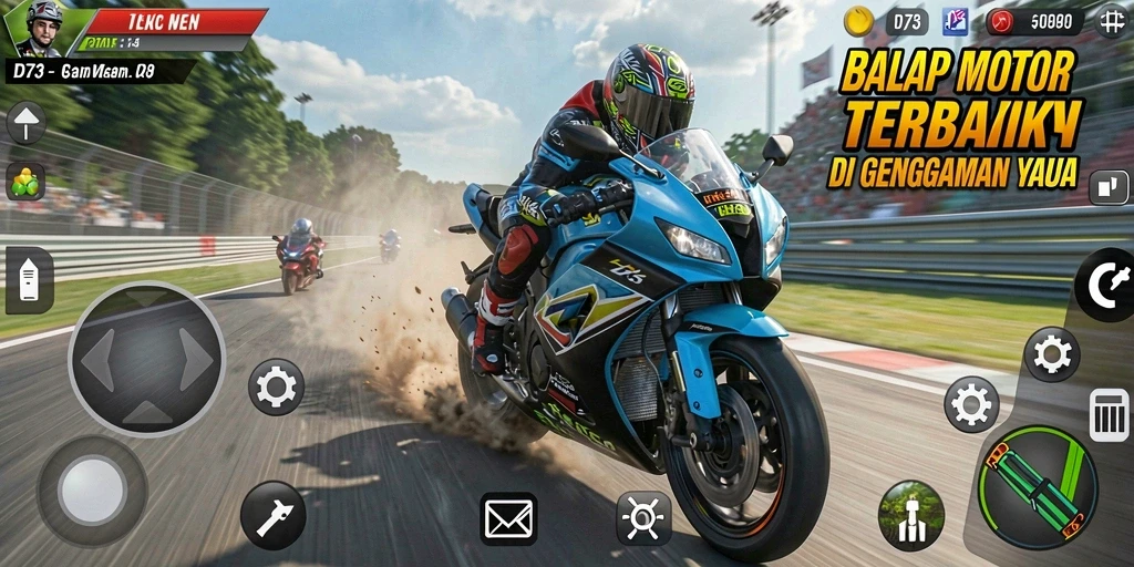 Gameplay D73 yang penuh aksi dan menegangkan.