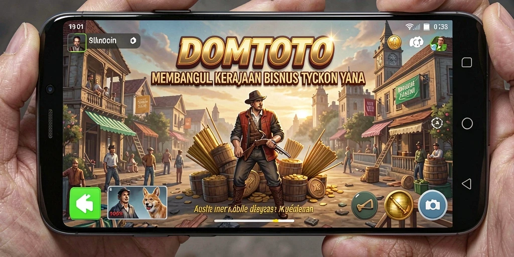Screenshot utama menampilkan gameplay seru dalam DOMTOTO sebagai game Tycoon.