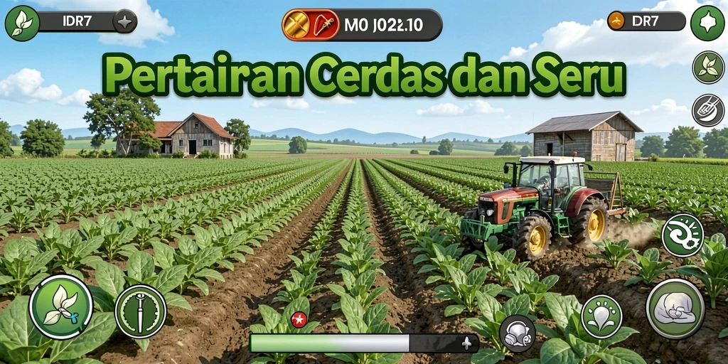 Screenshot gameplay IDR77 yang menunjukkan aktivitas pertanian yang seru.
