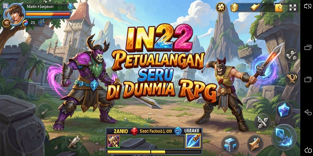 Tampilan gameplay seru dan mendalam di dunia RPG IN22.