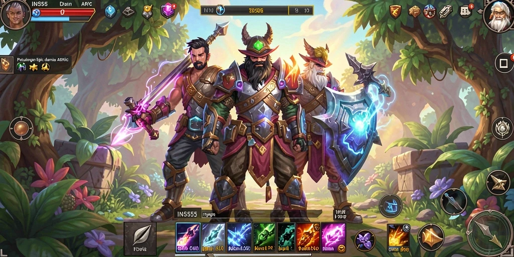 Tampilan gameplay menawan dengan aksi bertempur yang intens.