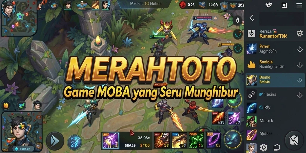 Tangkapan layar gameplay MERAHTOTO saat pertarungan tim epik.