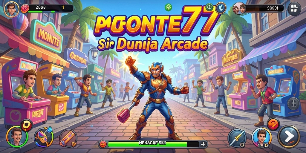 Tangkapan layar gameplay MONTE77 menunjukkan aksi seru dalam game Arcade.