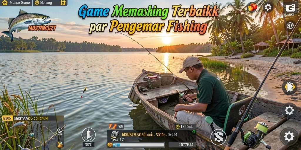 Screenshot gameplay MUSTANG77 yang menunjukkan pengalaman memancing yang mendebarkan.
