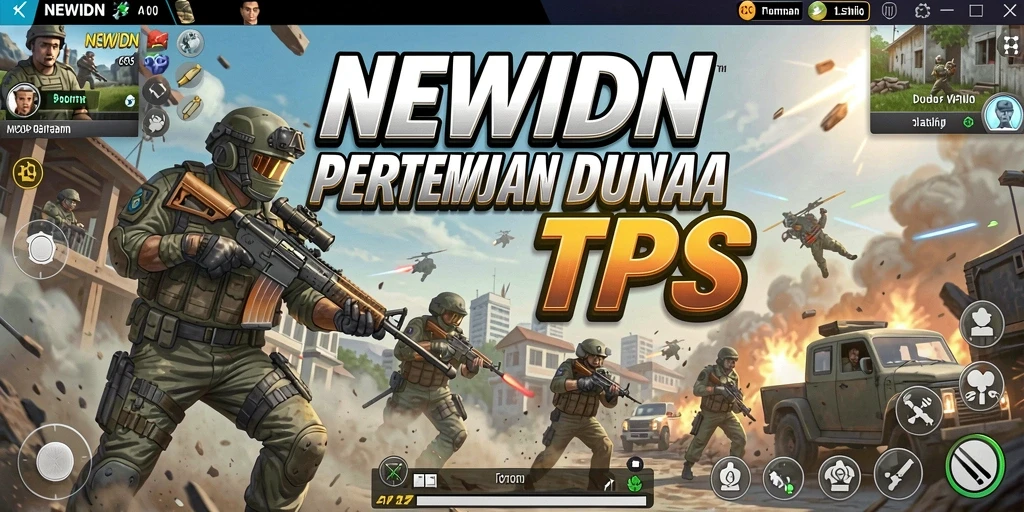 Tampilan menarik dari gameplay seru NEWIDN dengan aksi pertempuran.