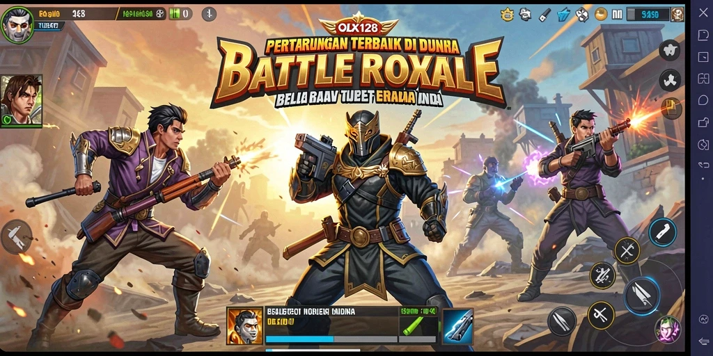 Gameplay intens dan seru dalam OLX128 Battle Royale.