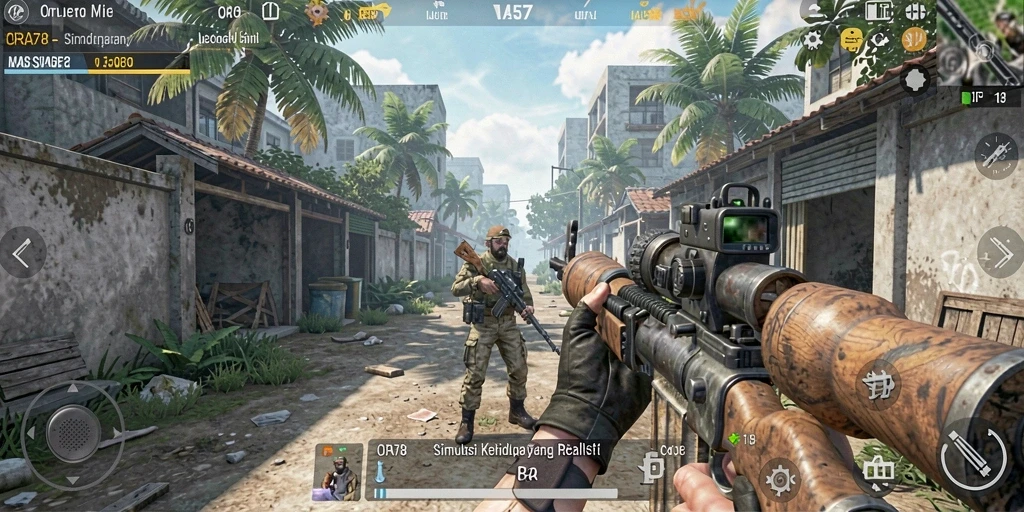 Tampilan gameplay ORA78 yang menarik dan penuh warna.