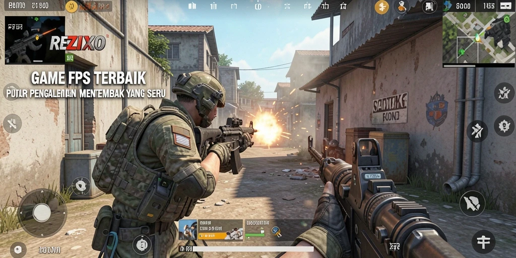 Tangkapan layar utama gameplay REZIXO yang mendebarkan.