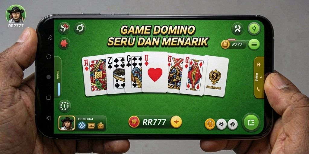 Screenshot gameplay dari RR777 menunjukkan momen seru dalam bermain Domino.