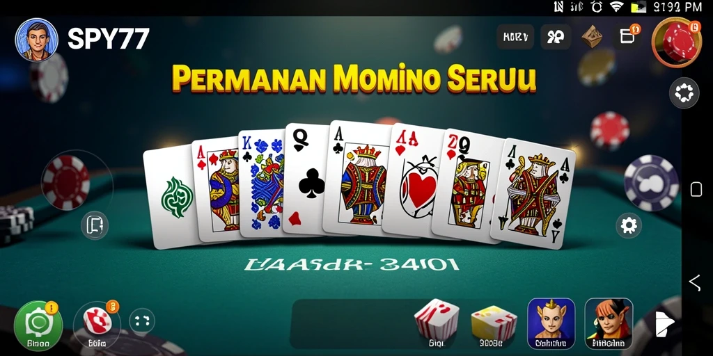 Tampilan gameplay SPY77 yang seru dalam permainan Domino.