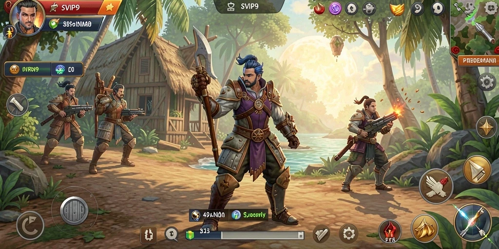 Screenshot gameplay <strong>SVIP9</strong> menampilkan petualangan epik di dunia yang penuh warna.