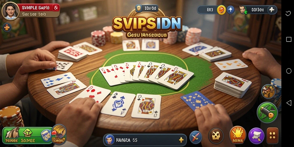 Screenshot menunjukkan keseruan permainan Gaple di SVIPSIDN.