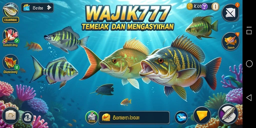 Tampilan gameplay seru saat menembak ikan di WAJIK777.
